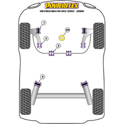 Silentblocs Powerflex pour VW Polo 9N (02-08)