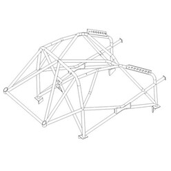 Arceau Multipoints Custom Cages à Souder pour Citroen C1 - FIA