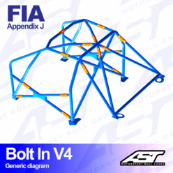 Arceau 6 Points à Boulonner AST Rollcages V4 pour Seat Marbella - FIA